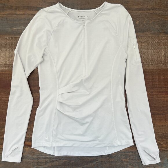 Athleta | Women's Pacifica Wrap Front Top White | Size Medium - Picture 1 of 7